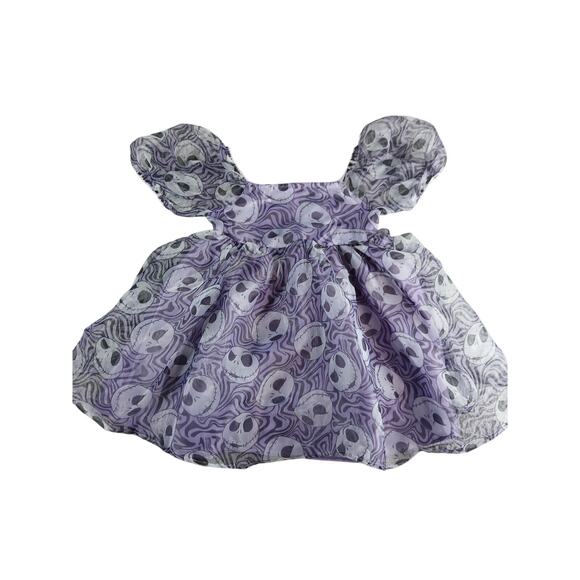 Disney Dress Jack Skellington Girls Medium (8) Halloween Costume Purple Puff NWT - Picture 1 of 8